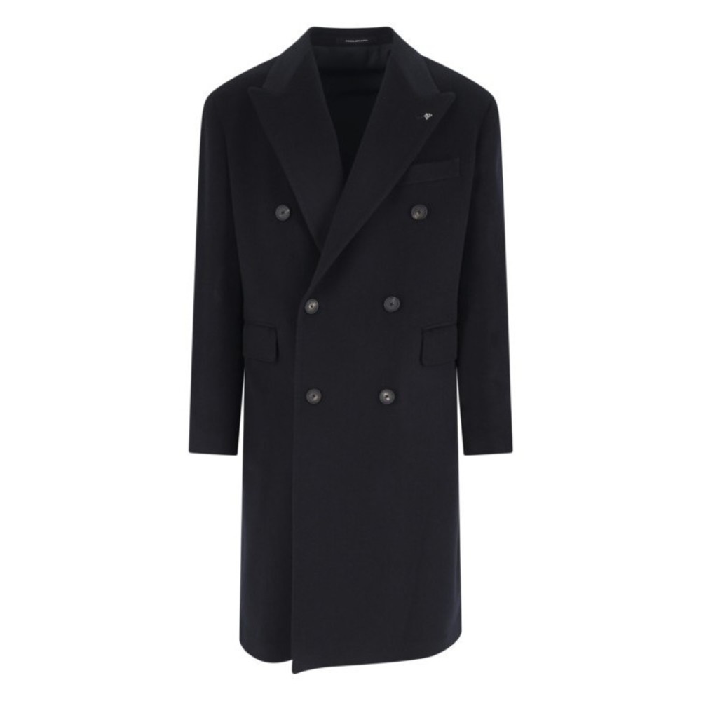 Tagliatore Double-Breasted Virgin Wool Coat With Notched Lapel - NWT